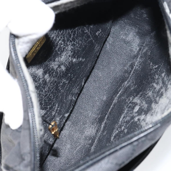 GUCCI GG Canvas Shoulder Bag Black Gold 001 14 0412 Auth ep12224
