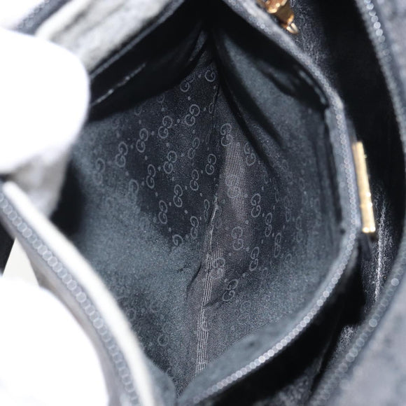 GUCCI GG Canvas Shoulder Bag Black Gold 001 14 0412 Auth ep12224