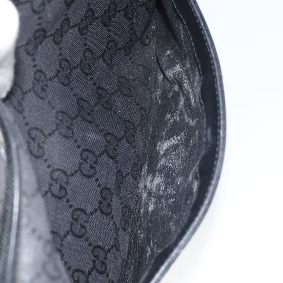 GUCCI GG Canvas Shoulder Bag Black Gold 001 14 0412 Auth ep12224