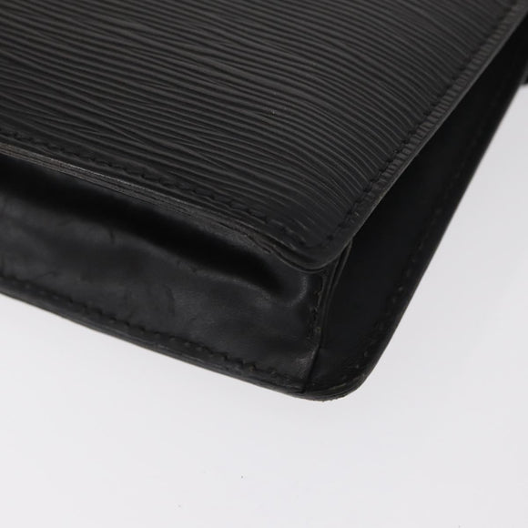 LOUIS VUITTON Epi Serie Dragonne Clutch Bag Black Noir M52612 LV Auth ep12225