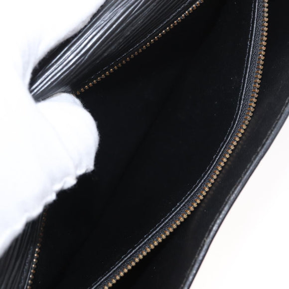 LOUIS VUITTON Epi Serie Dragonne Clutch Bag Black Noir M52612 LV Auth ep12225