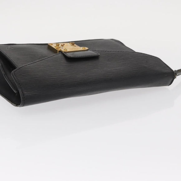 LOUIS VUITTON Epi Serie Dragonne Clutch Bag Black Noir M52612 LV Auth ep12225