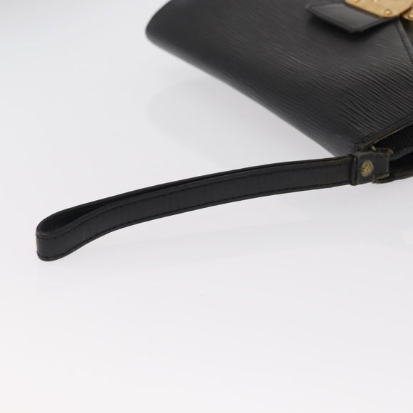 LOUIS VUITTON Epi Serie Dragonne Clutch Bag Black Noir M52612 LV Auth ep12225