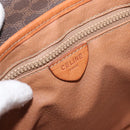 CELINE Macadam Canvas Shoulder Bag PVC Leather Brown Gold Auth ep12228-16