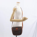 CELINE Macadam Canvas Shoulder Bag PVC Leather Brown Gold Auth ep12228-23