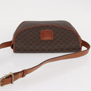CELINE Macadam Canvas Shoulder Bag PVC Leather Brown Gold Auth ep12228-6