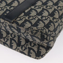 Christian Dior Trotter Canvas Hand Bag Navy Gold Auth ep12230-11