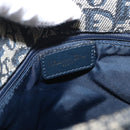 Christian Dior Trotter Canvas Hand Bag Navy Gold Auth ep12230-15