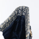 Christian Dior Trotter Canvas Hand Bag Navy Gold Auth ep12230-17