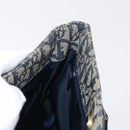 Christian Dior Trotter Canvas Hand Bag Navy Gold Auth ep12230-18