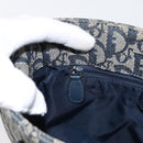 Christian Dior Trotter Canvas Hand Bag Navy Gold Auth ep12230-19