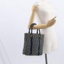 Christian Dior Trotter Canvas Hand Bag Navy Gold Auth ep12230-22