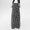 Christian Dior Trotter Canvas Hand Bag Navy Gold Auth ep12230-5