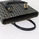 Christian Dior Trotter Canvas Hand Bag Navy Gold Auth ep12230-6