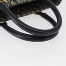 Christian Dior Trotter Canvas Hand Bag Navy Gold Auth ep12230-7