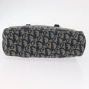 Christian Dior Trotter Canvas Hand Bag Navy Gold Auth ep12230-9