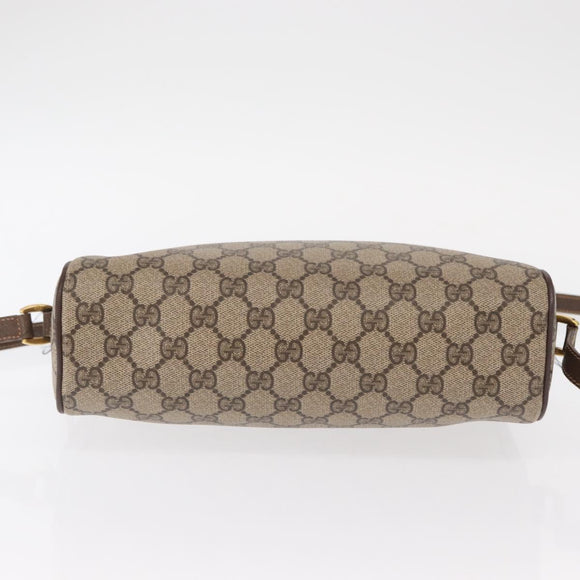 GUCCI GG Supreme Web Sherry Line Bag PVC Beige Gold 56 02 088 Auth ep12231