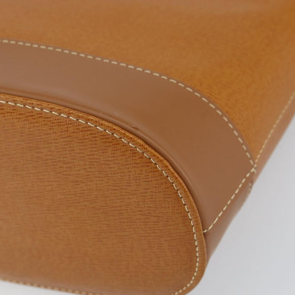 BURBERRY Tote Bag Leather Brown Gold Auth ep12232