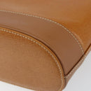 BURBERRY Tote Bag Leather Brown Gold Auth ep12232-15