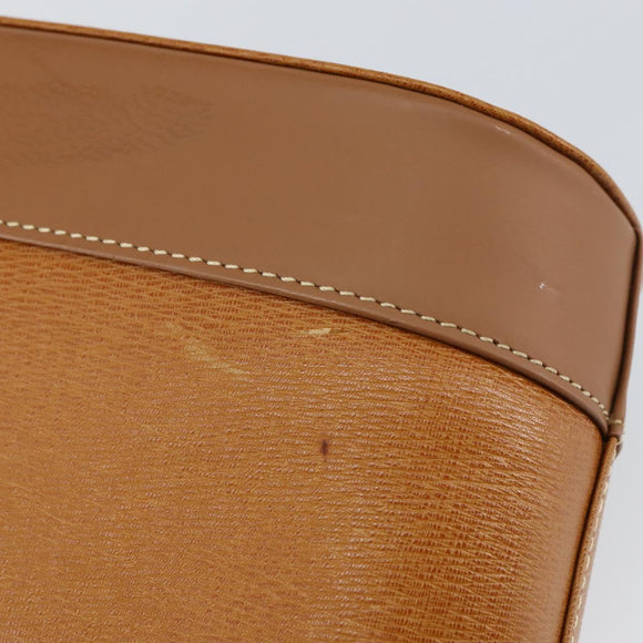 BURBERRY Tote Bag Leather Brown Gold Auth ep12232