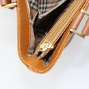 BURBERRY Tote Bag Leather Brown Gold Auth ep12232-21