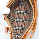 BURBERRY Tote Bag Leather Brown Gold Auth ep12232-22
