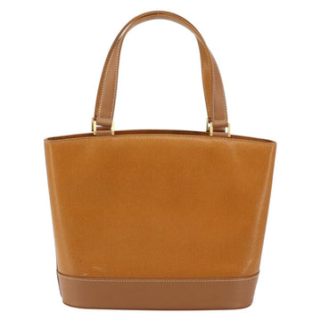 BURBERRY Tote Bag Leather Brown Gold Auth ep12232 - 0