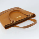BURBERRY Tote Bag Leather Brown Gold Auth ep12232-6
