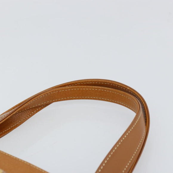 BURBERRY Tote Bag Leather Brown Gold Auth ep12232