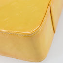 LOUIS VUITTON Monogram Vernis Columbus Tote Bag Lime Yellow M91047 Auth ep12233-16