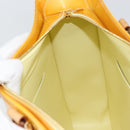LOUIS VUITTON Monogram Vernis Columbus Tote Bag Lime Yellow M91047 Auth ep12233-18
