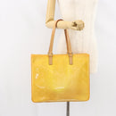 LOUIS VUITTON Monogram Vernis Columbus Tote Bag Lime Yellow M91047 Auth ep12233-22