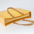 LOUIS VUITTON Monogram Vernis Columbus Tote Bag Lime Yellow M91047 Auth ep12233-6