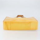 LOUIS VUITTON Monogram Vernis Columbus Tote Bag Lime Yellow M91047 Auth ep12233-5