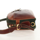 LOEWE Anagram Shoulder Bag Leather Suede Brown Gold Auth ep12235-3