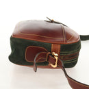 LOEWE Anagram Shoulder Bag Leather Suede Brown Gold Auth ep12235-4