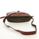 LOEWE Anagram Shoulder Bag Leather Suede Brown Gold Auth ep12235-7