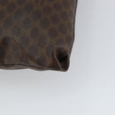 CELINE Macadam Canvas Tote Bag PVC Leather Brown Gold Auth ep12237-13