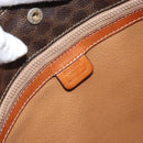 CELINE Macadam Canvas Tote Bag PVC Leather Brown Gold Auth ep12237-16