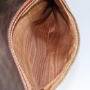 CELINE Macadam Canvas Tote Bag PVC Leather Brown Gold Auth ep12237-22