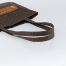 CELINE Macadam Canvas Tote Bag PVC Leather Brown Gold Auth ep12237-7