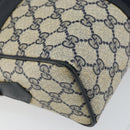 GUCCI GG Supreme Sherry Line Shoulder Bag PVC Navy Gold Red Auth ep12238-14