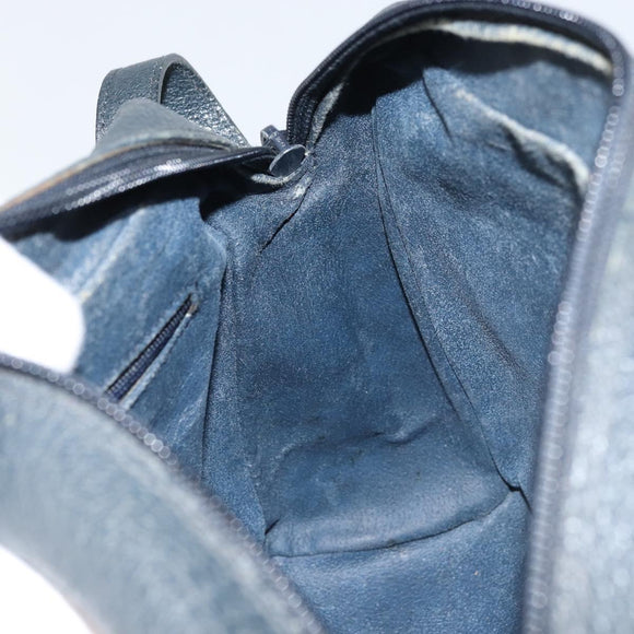 GUCCI GG Supreme Sherry Line Shoulder Bag PVC Navy Gold Red Auth ep12238