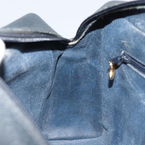 GUCCI GG Supreme Sherry Line Shoulder Bag PVC Navy Gold Red Auth ep12238