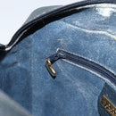 GUCCI GG Supreme Sherry Line Shoulder Bag PVC Navy Gold Red Auth ep12238-21