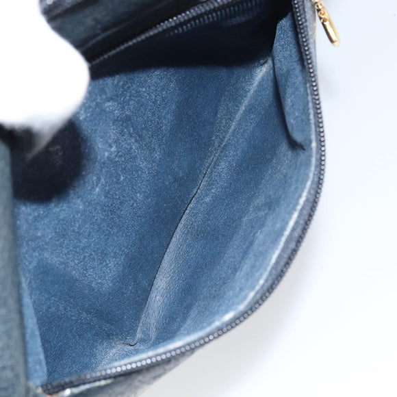 GUCCI GG Supreme Sherry Line Shoulder Bag PVC Navy Gold Red Auth ep12238