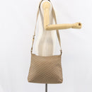 Christian Dior Trotter Canvas Shoulder Bag Beige Silver Auth ep12239-22