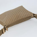 Christian Dior Trotter Canvas Shoulder Bag Beige Silver Auth ep12239-6