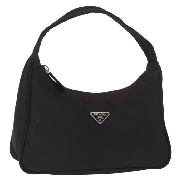 PRADA Hand Bag Nylon Black Auth ep12246