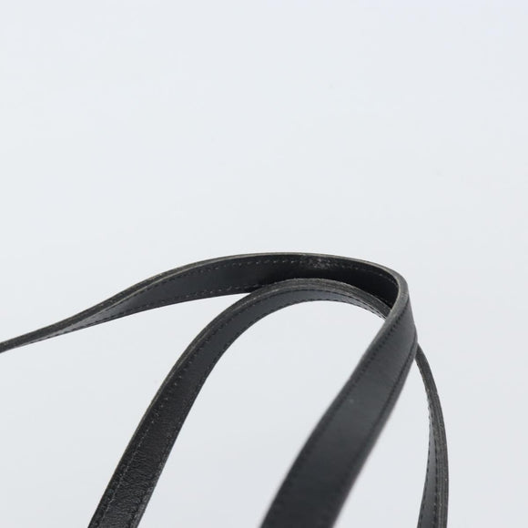 Christian Dior Hand Bag Leather Black Gold Auth ep12247